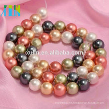 Perlas de perlas y perlas de concha naturales de color mezclado al por mayor